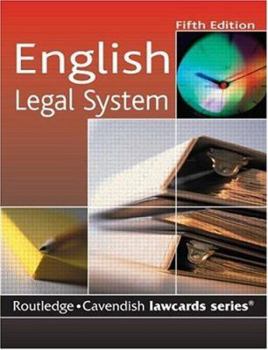 Spiral-bound Cavendish: English Legal System Lawcard Book