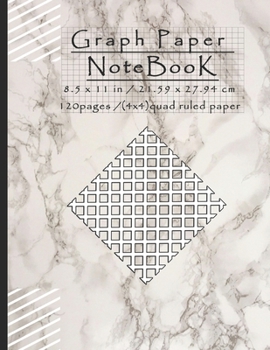 Graph Paper Composition Notebook quad ruled: white marble Graph Paper Composition  Notebook, Quad Ruled 4 squares per inch, 120 pages: , Quad Ruled ... Soft Cover (Notebooks For College Students)