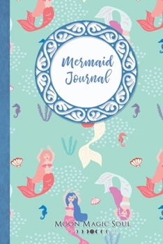 Paperback Mermaid Journal: Beautiful Green Mermaid Undersea Journal Notebook Diary College-Ruled Book