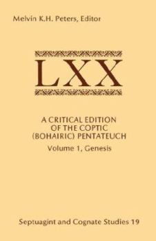 Paperback A Critical Edition of the Coptic (Bohairic) Pentateuch: Volume 1, Genesis Book