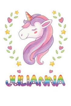 Paperback Julianna: Julianna Notebook Journal 6x9 Personalized Gift For Julianna Unicorn Rainbow Colors Lined Paper Book