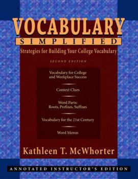 Paperback Vocabulary Simplified: Strategies for Building Your College Vocabulary Book