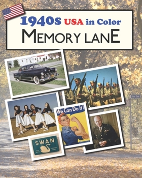 Paperback 1940s USA in Color Memory Lane: large print book for dementia patients [Large Print] Book