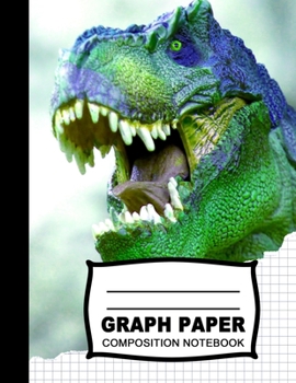 Paperback Graph Paper Composition Notebook: Beautiful Jurassic Age 8.5 x 11 inch Quad Ruled 4 x 4 square grid journal four squares per inch graphing paper, (Not Book