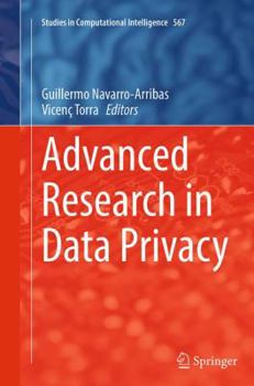 Paperback Advanced Research in Data Privacy Book