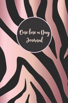 Paperback One Line A Day Journal: Rose Design One Line A Day Journal To Write In, Five-Year Memory Book, Diary, Notebook, Lined Blank Pages Book