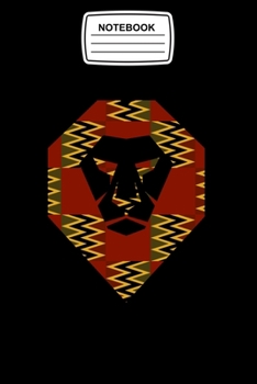 Notebook: Lion, Kente Pattern African Ghana Style Journal Notebook Blank Lined Ruled 6x9 120 Pages