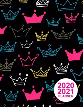 Paperback 2020 2021 Planner: Simple Colorful Design Book, 8.5" x 11" Two Year 2020-2021 Calendar Planner, Monthly Schedule Organizer (24 Months Act Book