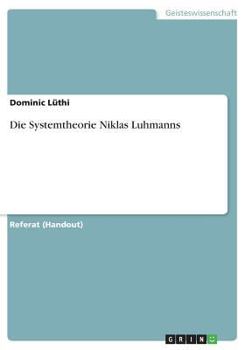 Paperback Die Systemtheorie Niklas Luhmanns [German] Book