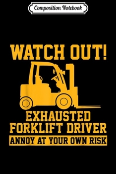 Composition Notebook: Forklift Driver Distressed American Flag Patriotic Journal/Notebook Blank Lined Ruled 6x9 100 Pages