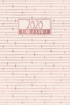 2020 Daily Diary: A5 Day on a Page to View Full DO1P Planner Lined Writing Journal | Rose Gold Striped Lines Pattern (2020 Daily Diaries)