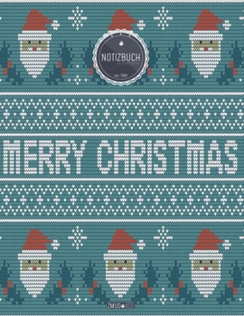 ZMUDACE Notizbuch Punktraster: in DIN A4 Softcover ZP201 Weihnachtsmann Muster H�sslich 156 leere gepunktete Seiten mit pers�nlichem Register + Seitenzahlen Zeichenbuch, Skizzenbuch, Dot Grid Notebook
