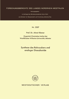 Paperback Synthese des Rohrzuckers und analoger Disaccharide [German] Book