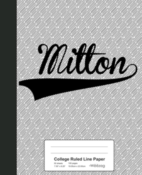 Paperback College Ruled Line Paper: MILTON Notebook Book