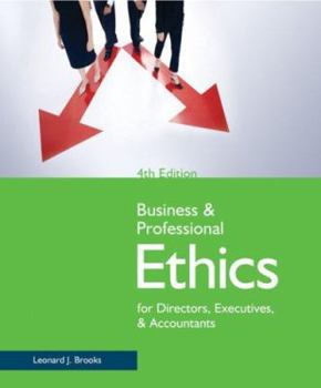 Paperback Business and Professional Ethics for Directors, Executives, and Accountants Book