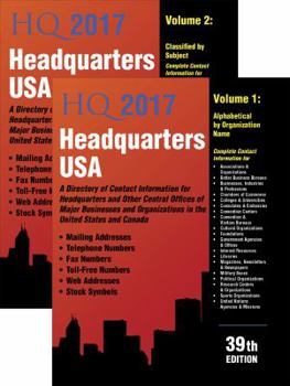 Hardcover Headquarters USA 2017 Book