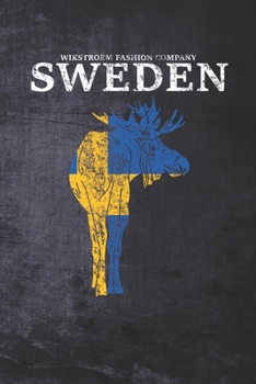 Paperback Wikstroem - Notes: Schweden Sweden Elch Flagge used look - Monatsplaner 15,24 x 22,86 [German] Book