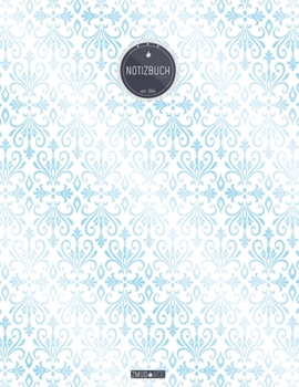 ZMUDACE Notizbuch Liniert: in DIN A4 Softcover ZL148 Winter Blau k�niglich 156 leere linierte Seiten mit pers�nlichem Register + Seitenzahlen Zeichenbuch, Skizzenbuch, Lineatur 4, Malbuch, Notizheft z