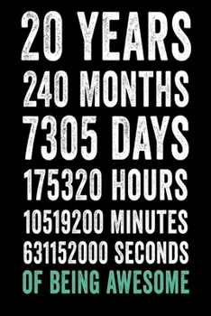 Paperback 20 years of being awesome: This notebook is perfect to start new year Book