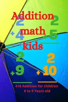 Paperback Addition book: Math.416 addition Book