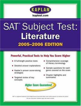 Paperback SAT Subject Tests: Literature 2005-2006 Book