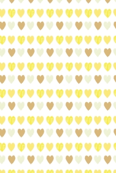 Hearts wallpaper notebook yellow: wonderful notebook with hearts