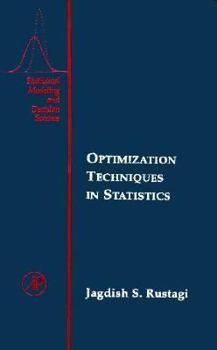 Hardcover Optimization Techniques in Statistics Book