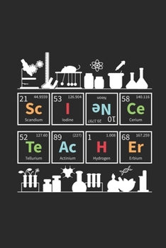 Science Elements: Dotted Bullet Notebook (6" x 9" - 120 pages) ~ Science Themed Notebook for Gift / Daily Activity Journals / Diary