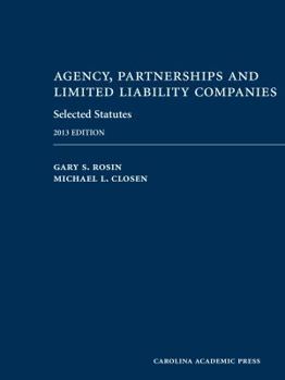 Paperback Agency, Partnerships and Limited Liability Companies Selected Statutes Book