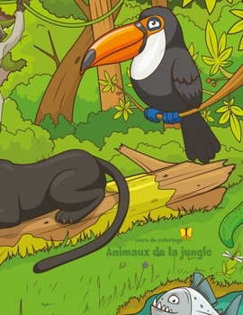 Paperback Livre de coloriage Animaux de la jungle 1 & 2 [French] Book