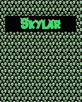 Paperback 120 Page Handwriting Practice Book with Green Alien Cover Skylar: Primary Grades Handwriting Book