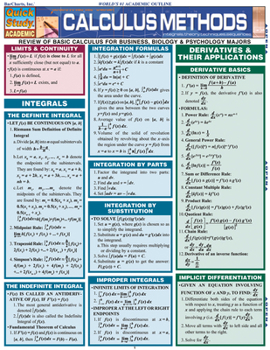 Wall Chart Calculus Methods Book