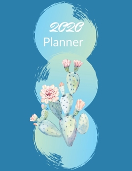 Paperback 2020 Planner: Jan. 2020-Jan. 2021 Weekly Planner, Cactus Design Cover 8.5 X 11 Book