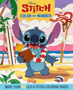 Paperback Disney Stitch Color-By-Number Book