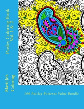 Paperback Paisley Coloring Book Vol. 1 & 2: 100 Detailed Paisley Patterns Book