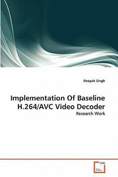 Paperback Implementation Of Baseline H.264/AVC Video Decoder Book