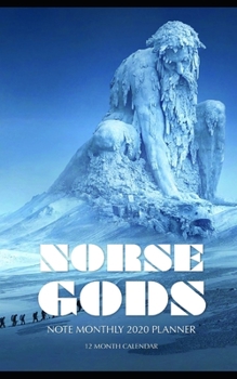 Paperback Norse Gods Note Monthly 2020 Planner 12 Month Calendar Book