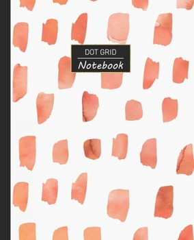 Paperback Dot Grid Notebook: Dotted Grid Notebook/Journal - Watercolor Abstract Brush Smudges Orange Red - 100 Pages - 7.5" x 9.25" - Children Kids Book