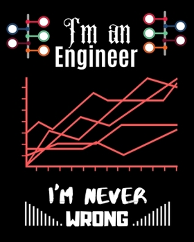Paperback I'm an Engineer I'm Never WRONG: Classic Quad Ruled Graph Paper Notebook, 4x4 Graph Paper Composition Notebook 100 pages (8 x 10) Book