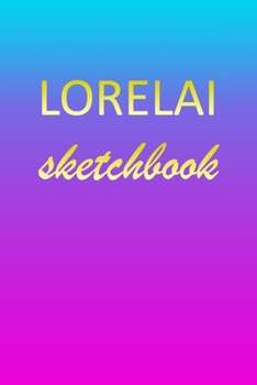 Lorelai: Sketchbook | Blank Imaginative Sketch Book Paper | Pink Blue Gold Custom Letter L Personalized Cover | Teach & Practice Drawing for ... Doodle Pad | Create, Imagine & Learn to Draw