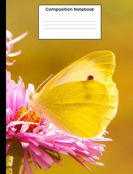 Paperback Composition Notebook: Cute Colorful Butterfly College Ruled Composition Book Journal Diary For Men Women Teens Book