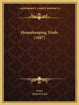 Paperback Housekeeping Trials (1887) Book