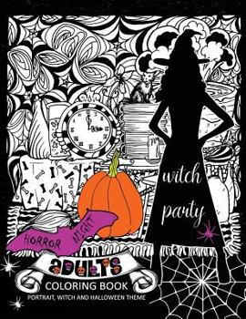 Paperback Horror Night Adults coloring book: Skull and Witch Design for Relaxation Book