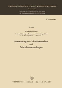 Untersuchung Von Schraubendrehern Und Schraubenverbindungen