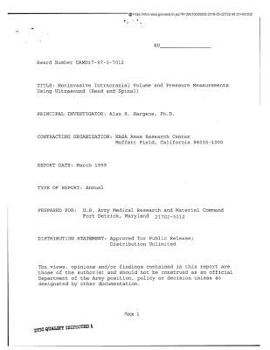 Paperback Noninvasive Intracranial Volume and Pressure Measurements Using Ultrasound (Head and Spinal) Book
