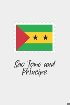 Paperback Sao Tome and Principe flag minimalist notebook: Country national flag travel journal notebook Book