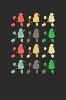 Retro Poodle: Poodle Dogs Notebook, Graph Paper (6" x 9" - 120 pages) ~ Animal Themed Notebook for Daily Journal, Diary, and Gift