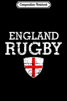 Composition Notebook: England flag rugby  Journal/Notebook Blank Lined Ruled 6x9 100 Pages
