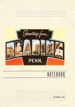 Vintage Lined Notebook Greetings from Reading, Pennsylvania