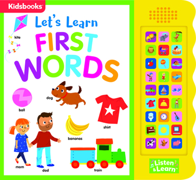 Board book 27-Button Sound Book Let's Learn First Words Book